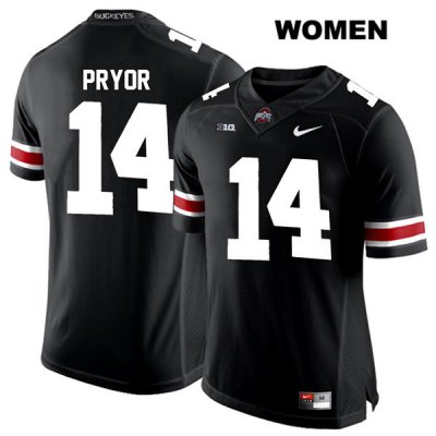 Women's NCAA Ohio State Buckeyes Isaiah Pryor #14 College Stitched Authentic Nike White Number Black Football Jersey GE20S18QP